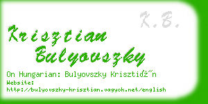 krisztian bulyovszky business card